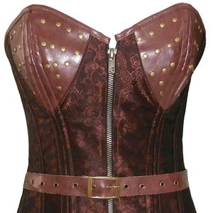 Brown Steampunk Corset size 28